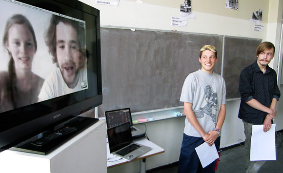 students during presentation